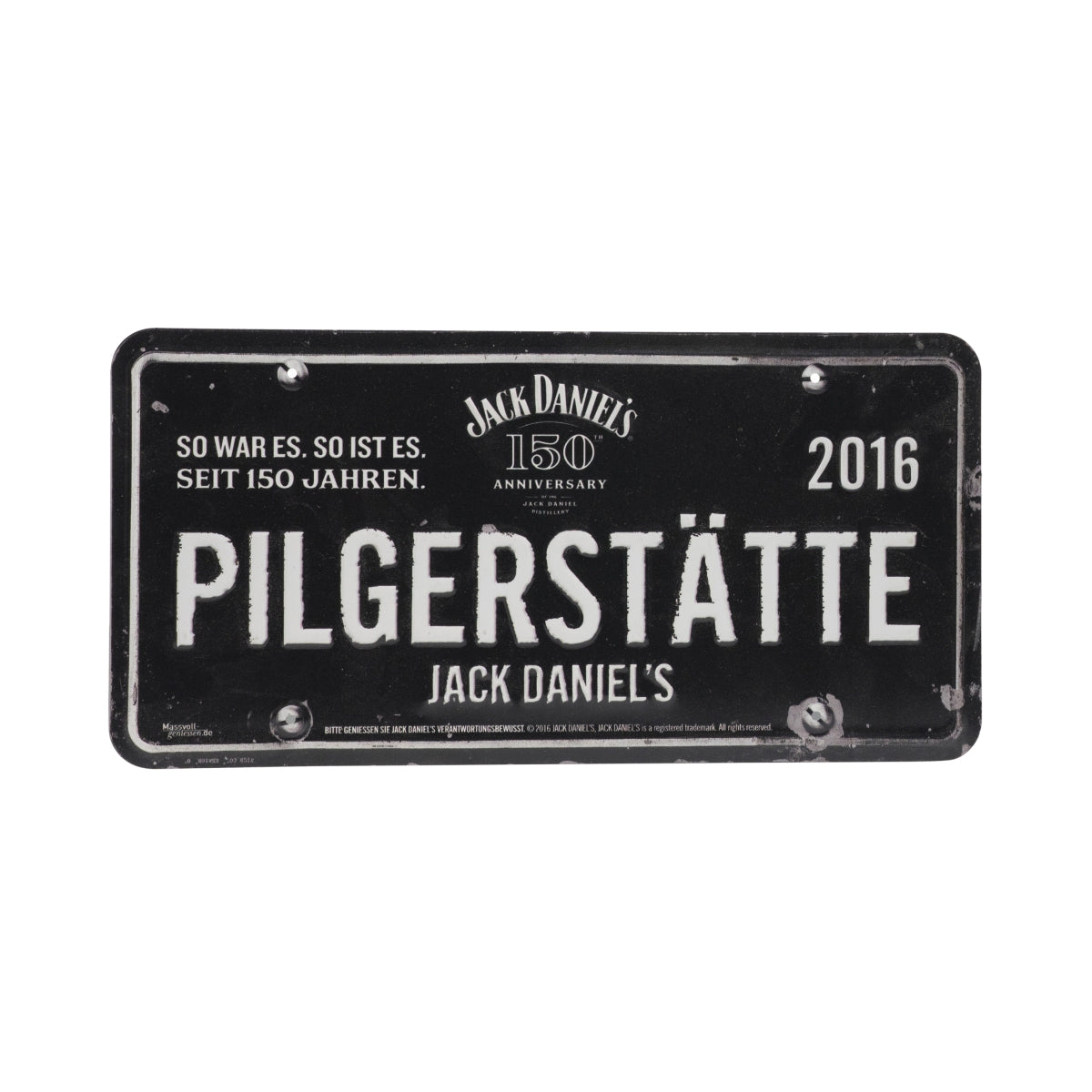 1x Jack Daniels Rum puszka znak miejsce pielgrzymki 2016 30,5x15