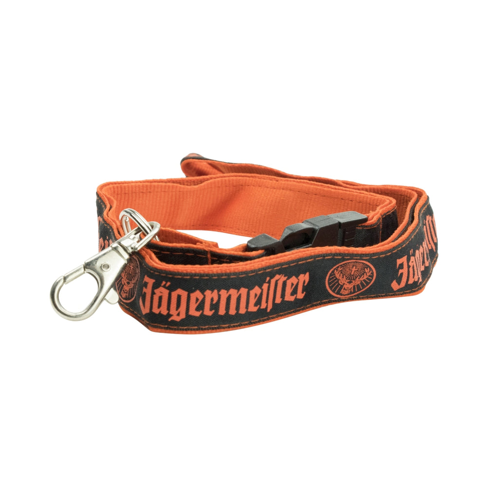 1x Smycz do likieru Jägermeister pomarańczowo-czarna ze starym logo 52 cm