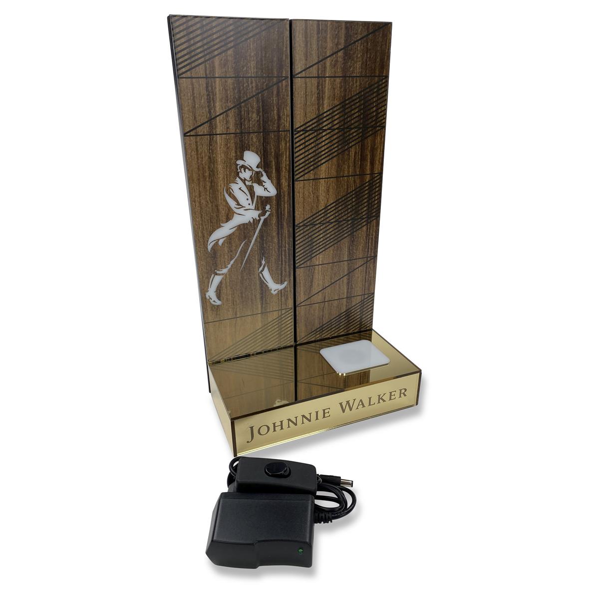 1x Johnnie Walker Whisky Glorifier 1 butelka o wyglądzie drewna ze złotem – Widok 2