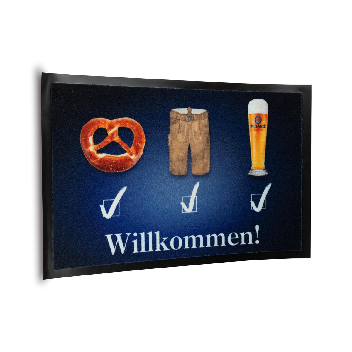 1x wycieraczka do piwa Paulaner Welcome 80x50
