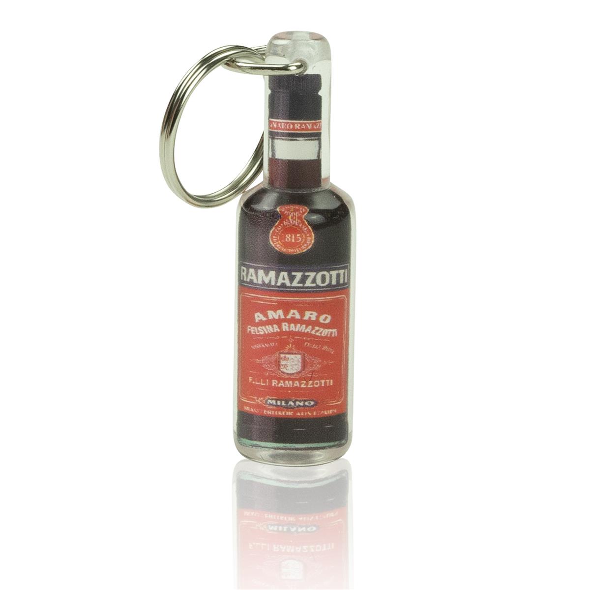 1x Ramazzotti likier brelok przezroczysty mini butelka