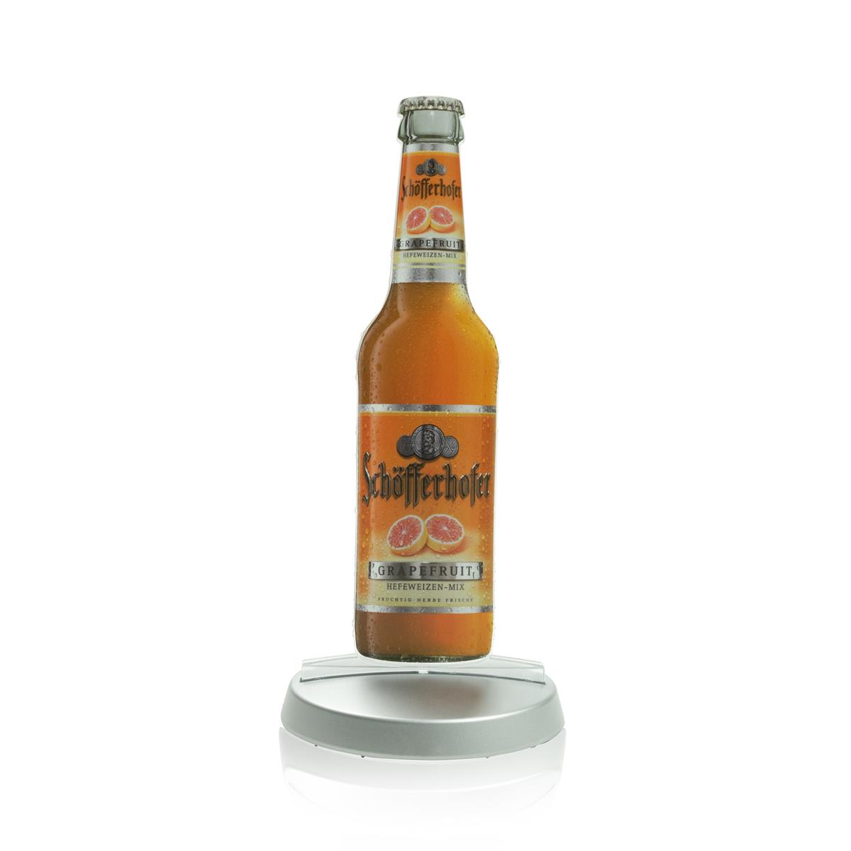 1x Schöfferhofer ekspozytor na piwo w kształcie butelki winogronowej
