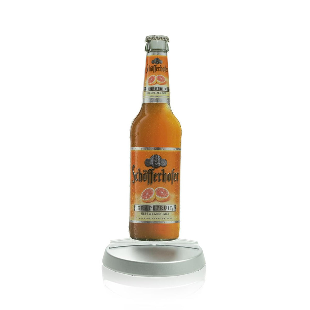 1x Schöfferhofer ekspozytor na piwo w kształcie butelki winogronowej