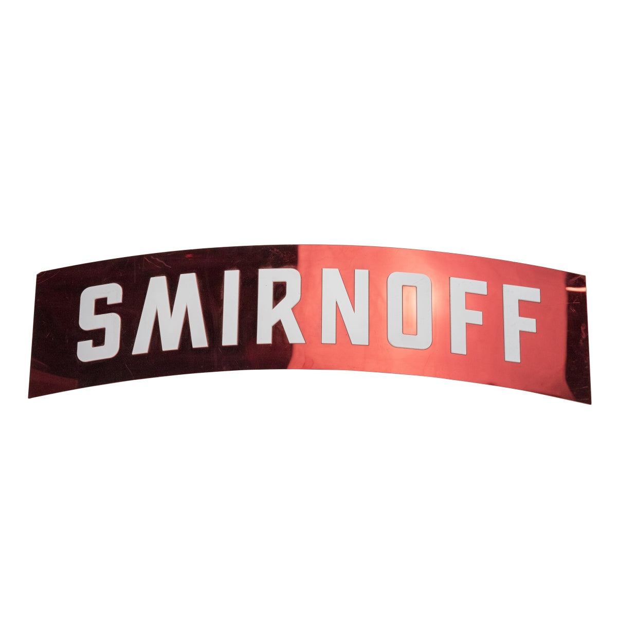1x neon Smirnoff Vodka czerwone zakrzywione logo w kolorze białym – Widok 2