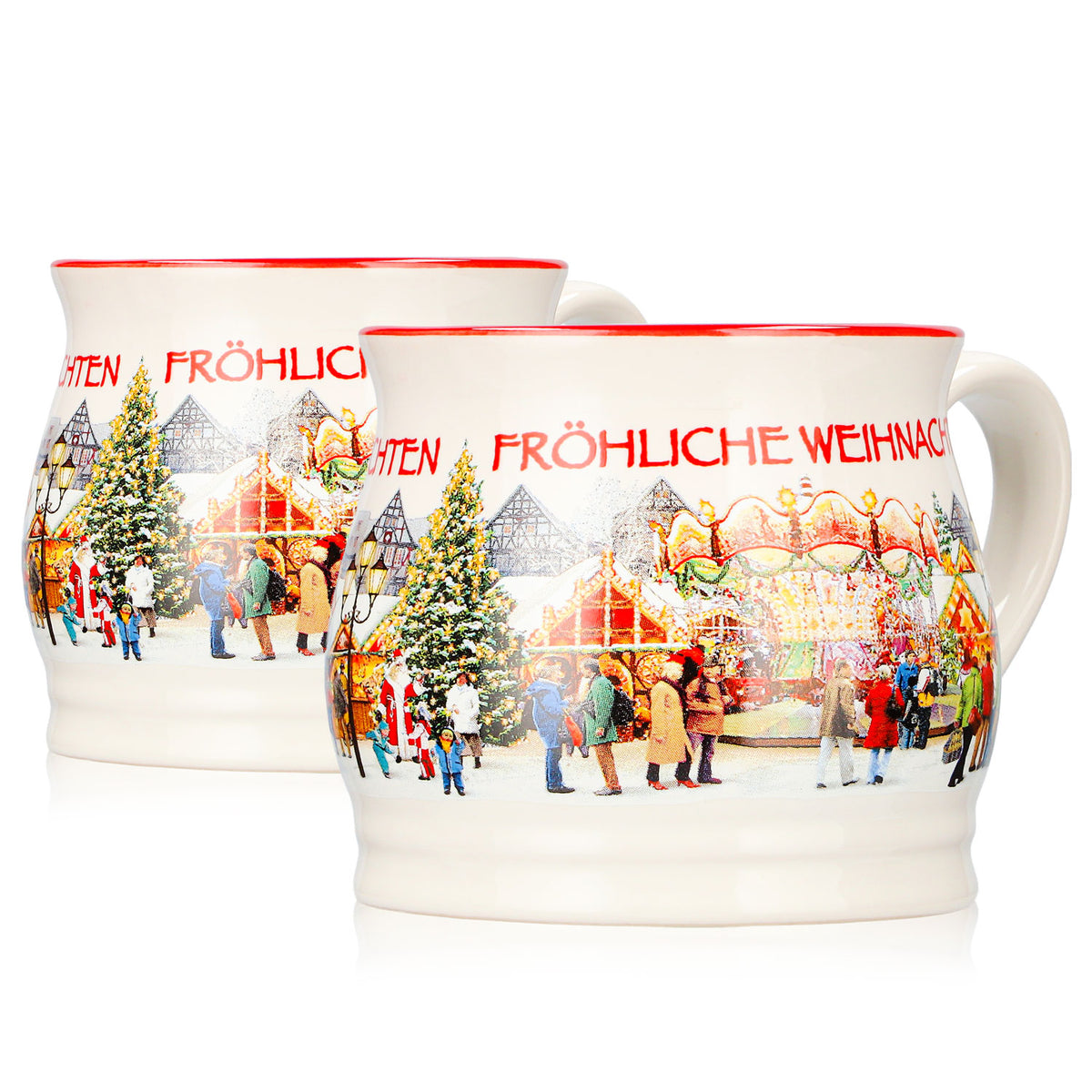 2 kubki do grzanego wina Mohaba „Punschtöpfchen” – Wesołych Świąt, Chamonix, 0,2 l, z podziałką