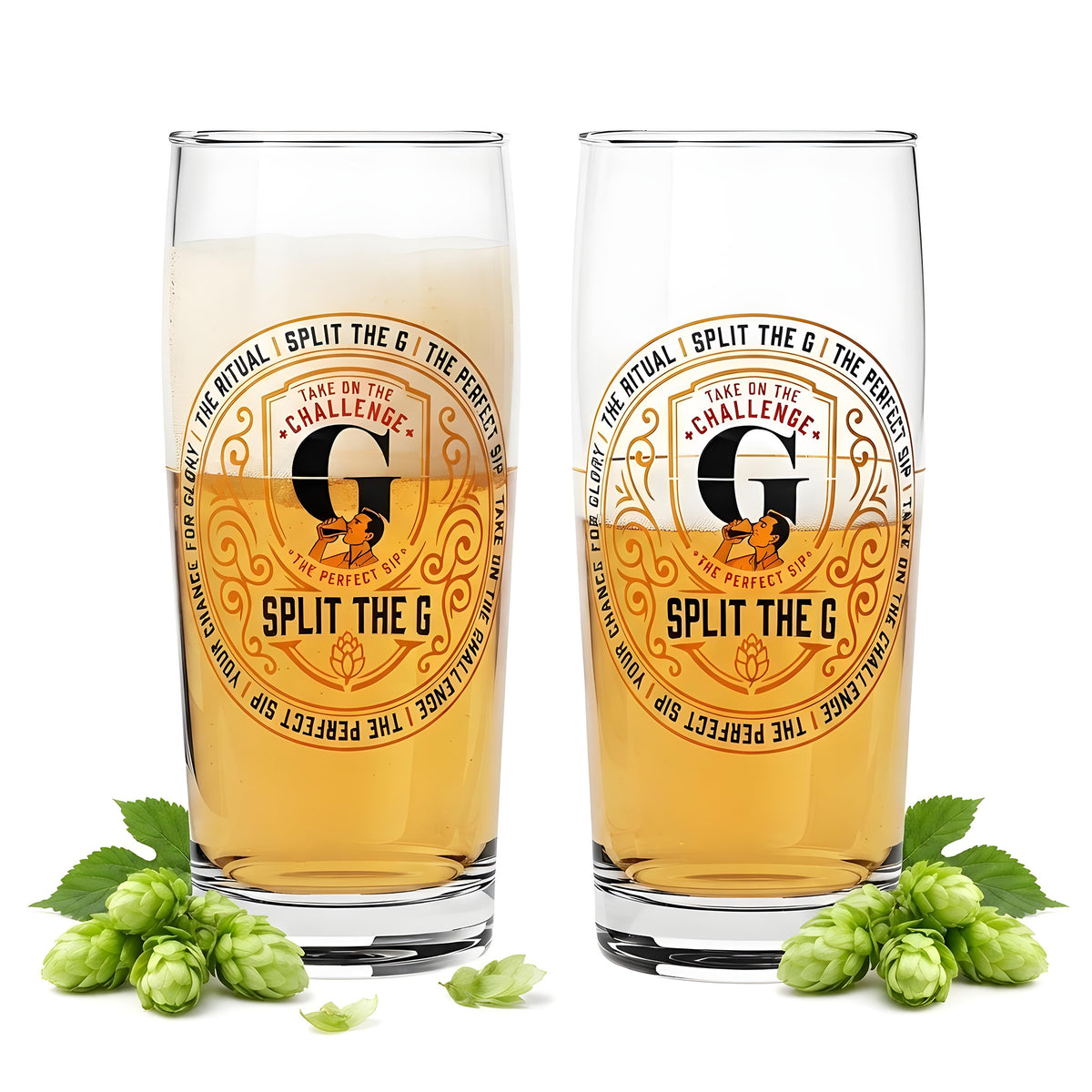 2 szt. szklanki do piwa Sipply SPLIT THE G The Perfect SIP 0,5 l – trend w mediach społecznościowych