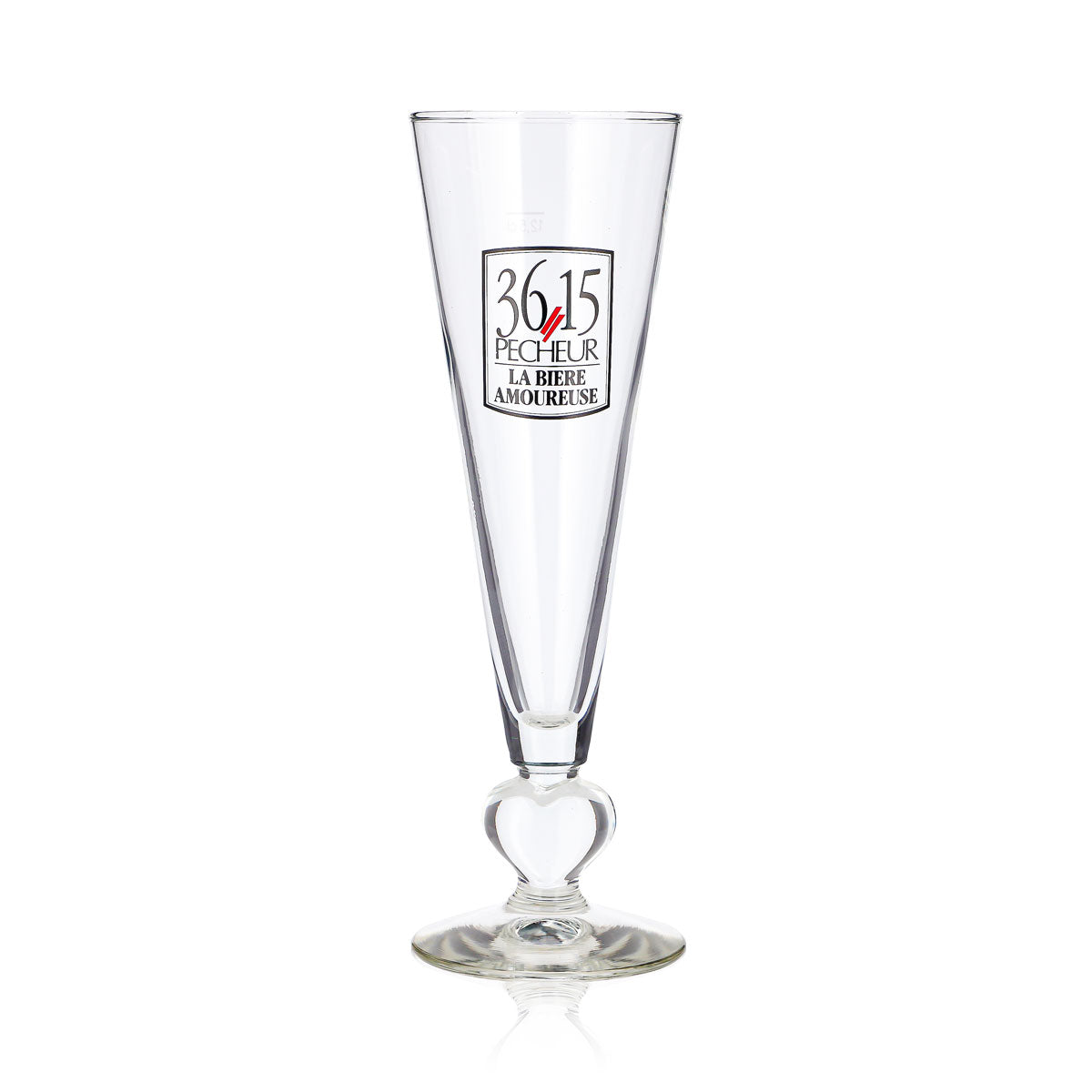 3615 Szklanka do piwa „Pecheur” 12,5 cl, w kształcie serca na nóżce, „La Bière Amoureuse” – Widok 2