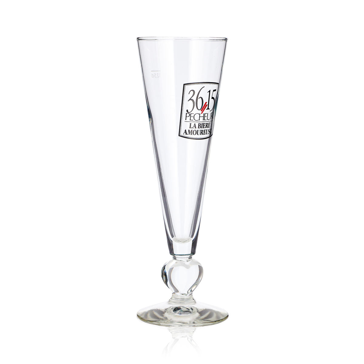 3615 Szklanka do piwa „Pecheur” 12,5 cl, w kształcie serca na nóżce, „La Bière Amoureuse” – Widok 3