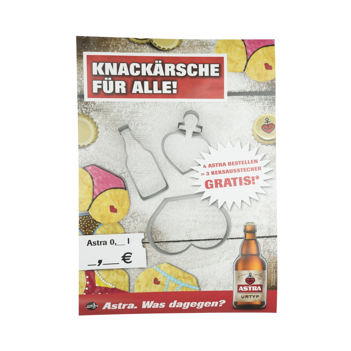 3x Astra Beer Posters Knackärsche dla wszystkich!