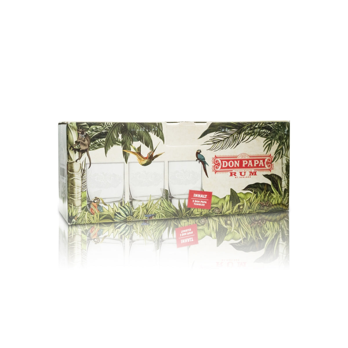 3x szklany kubek na rum Don Papa – Widok 3
