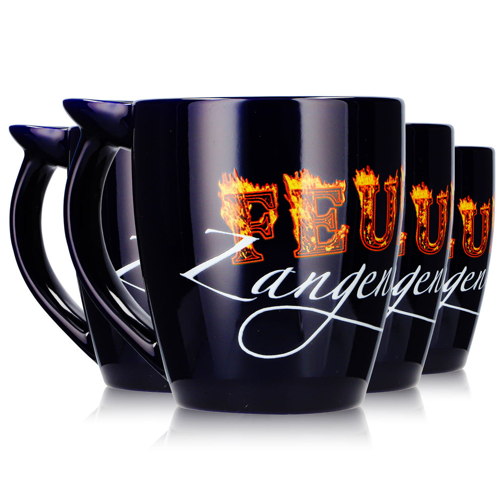 4 kubki do grzanego wina Mohaba „Hot-Pot Feuerzangenbowle”, kolor kobaltowy, 0,2 l, z podziałką