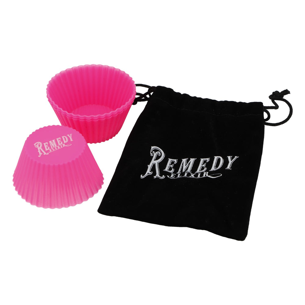 4 silikonowa forma do muffinek Remedy Rum w kolorze różowym z woreczkiem do pieczenia Elixir
