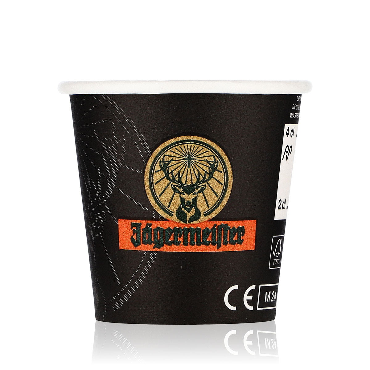 40x kieliszek do likieru Jägermeister Stamper Kurzer 2 cl/4 cl jednorazowy kubek papierowy – Widok 2