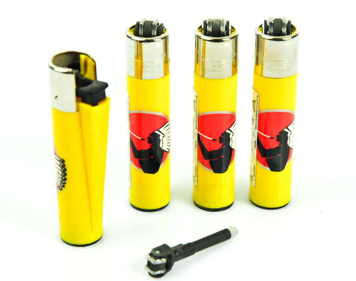 4x American Spirit Lighter Classic Large Żółty wielokrotnego użytku Clipper – Widok 3