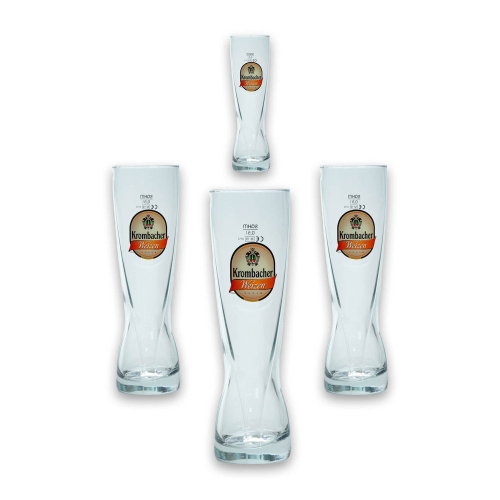 4x szklanka do piwa Krombacher Weizen 0,5l dla koneserów