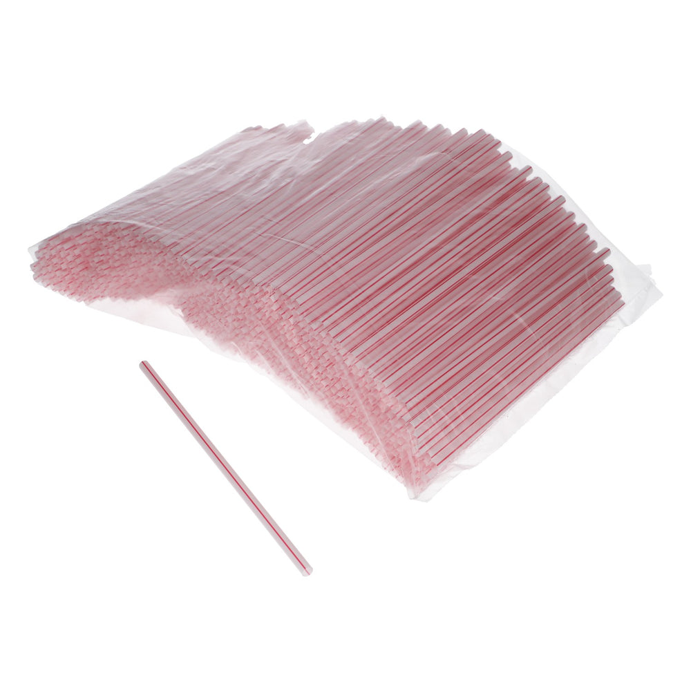 500x Słomki do napojów Słomka Słomki Plastikowe Białe/Czerwone Jednorazowe Plastikowe