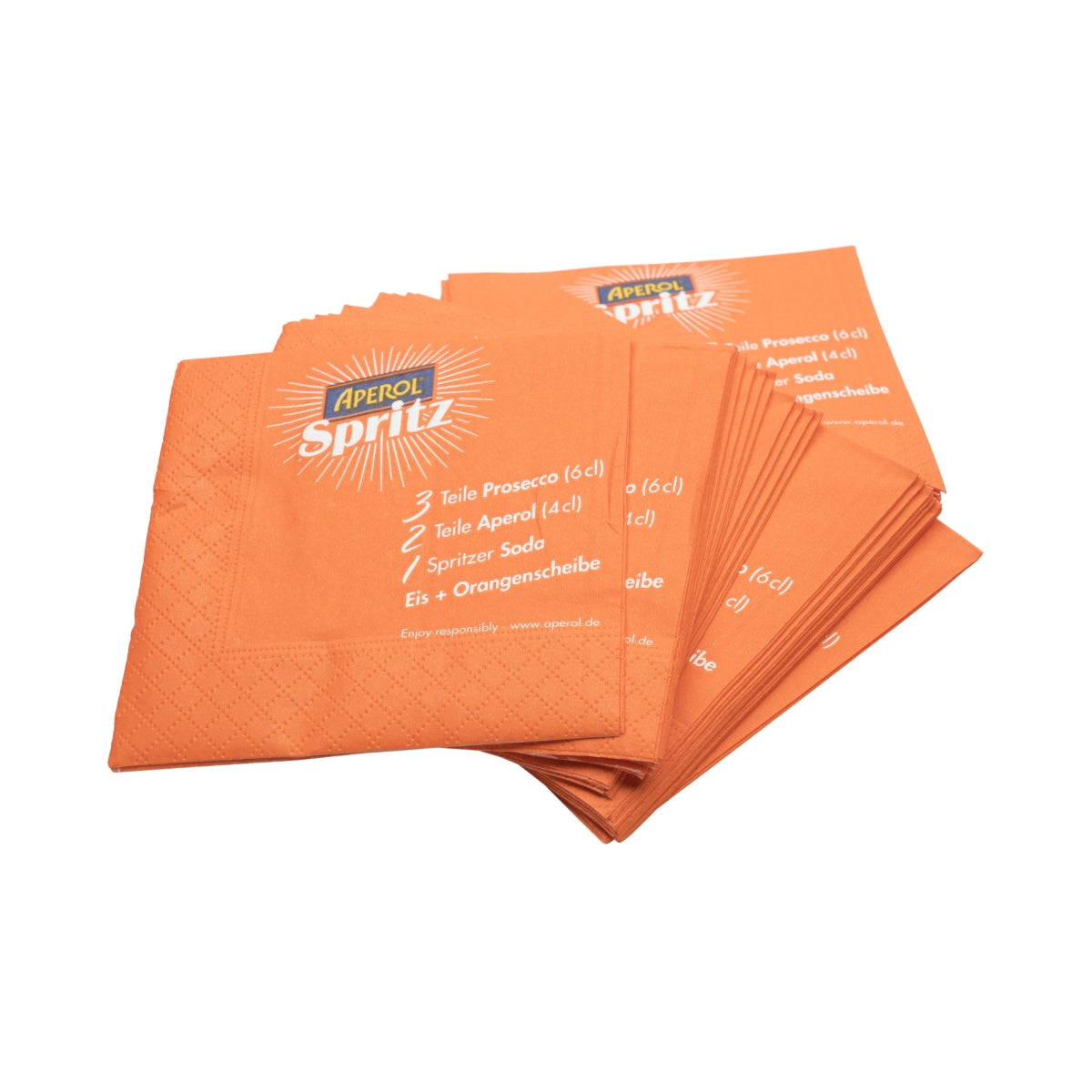 50x Aperol aperitif serwetki pomarańczowe spritz 12x12cm