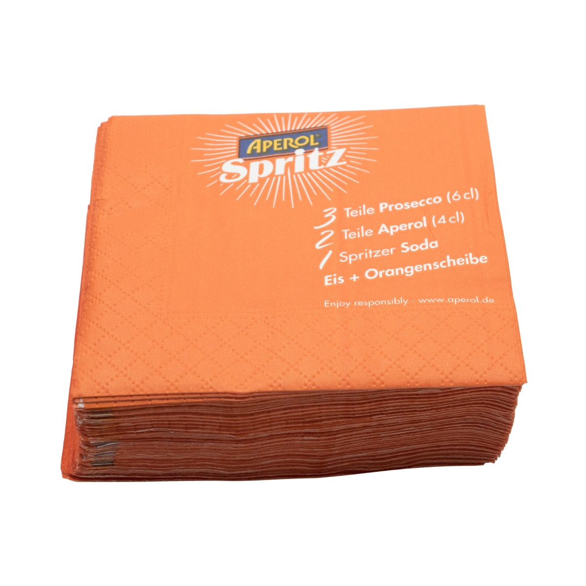 50x Aperol aperitif serwetki pomarańczowe spritz 12x12cm – Widok 2