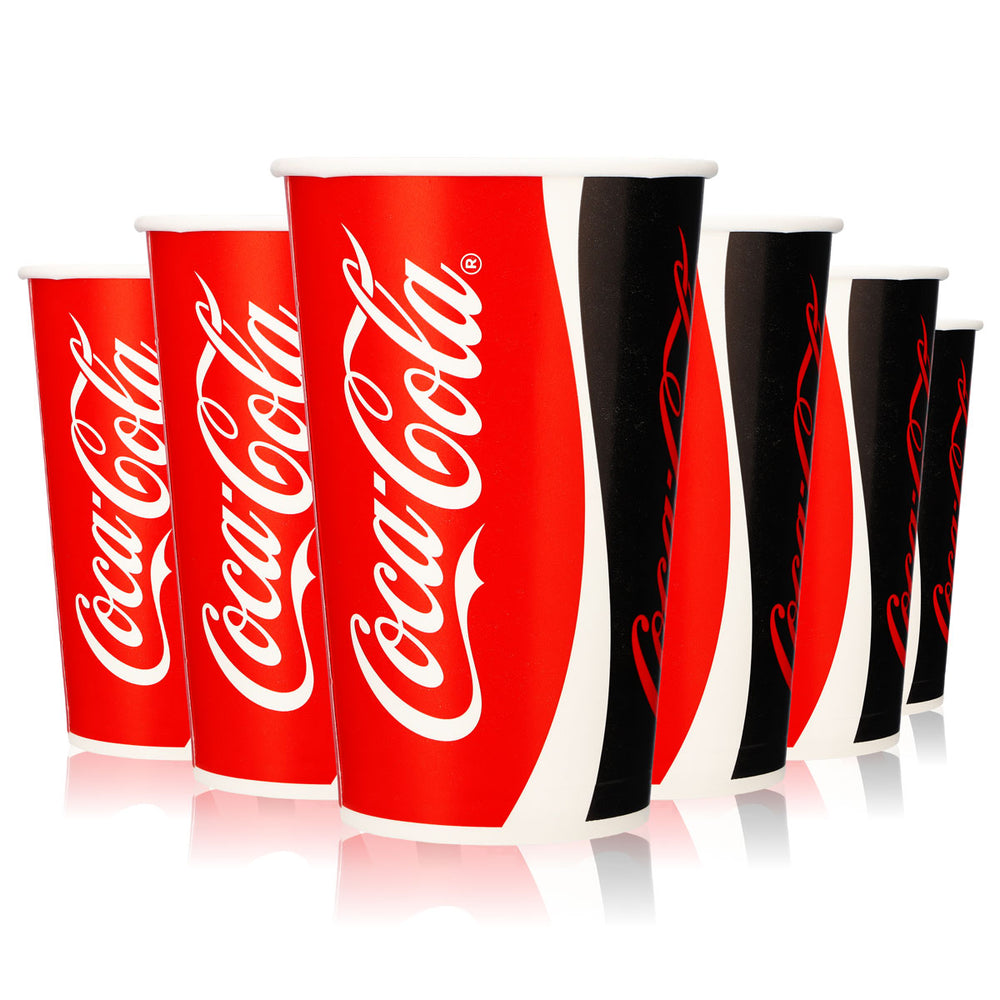 50x kubek Coca Cola 0,4 l jednorazowy szklany kubek imprezowy kubek świąteczny