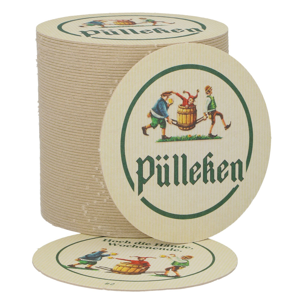 50 szt. podkładek pod piwo „Pülleken” – „Ręce w górę, weekend!”