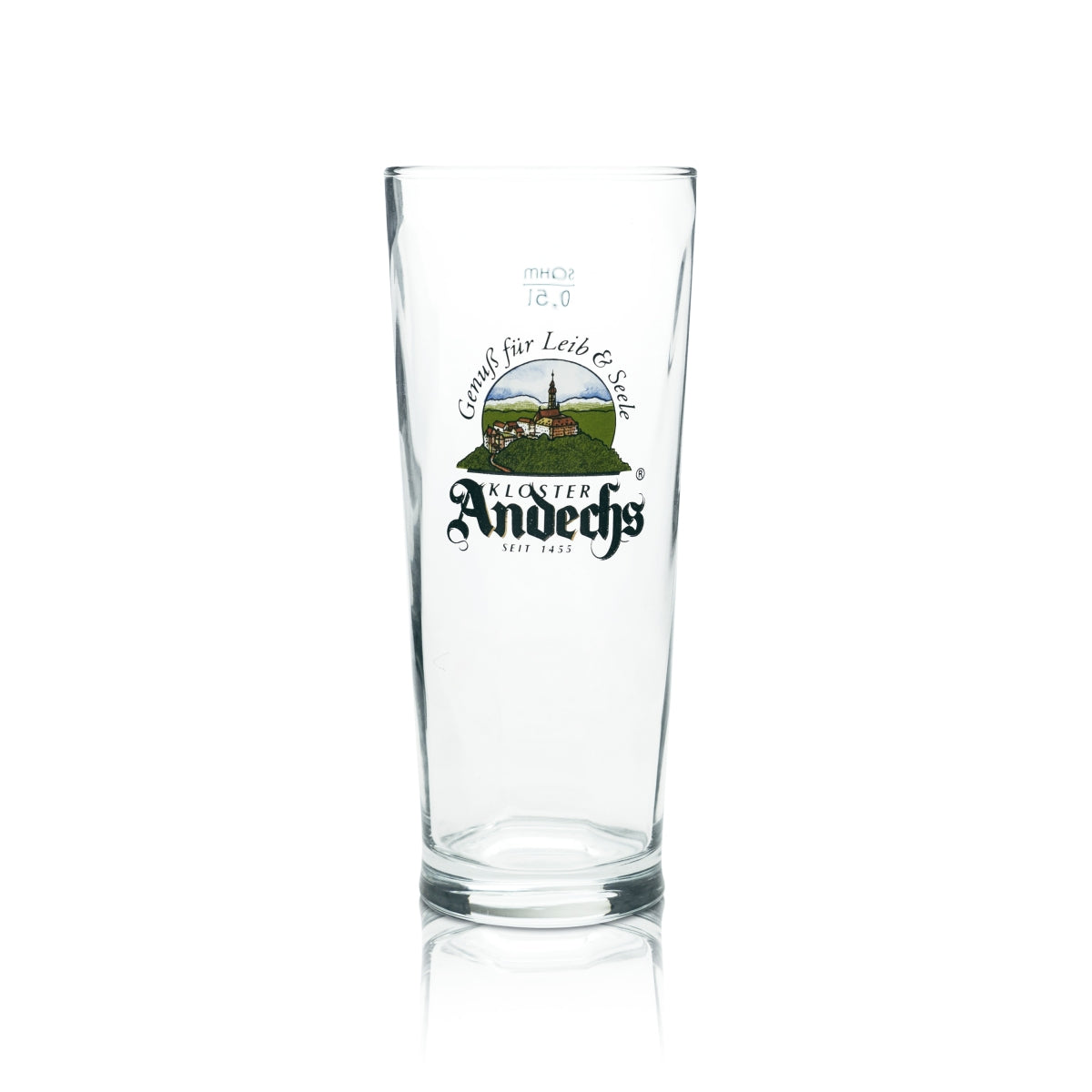 6 Andechs szklany kufel do piwa 0,5l Logo Sahm nowy – Widok 2