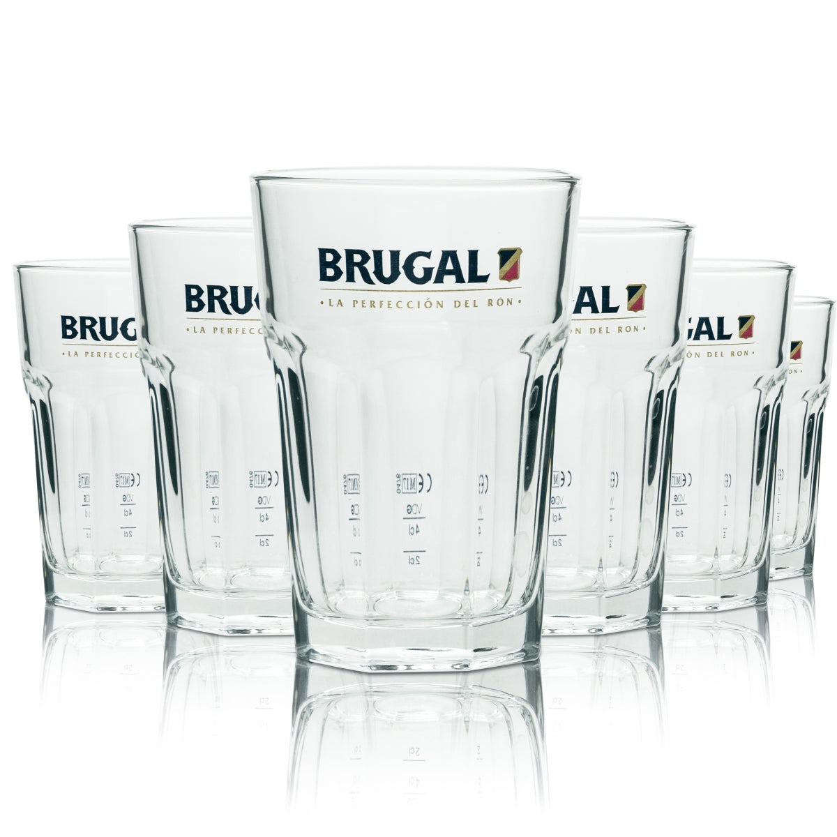 6 Brugal Rum szklanka 0,25l longdrink standardowa nowa