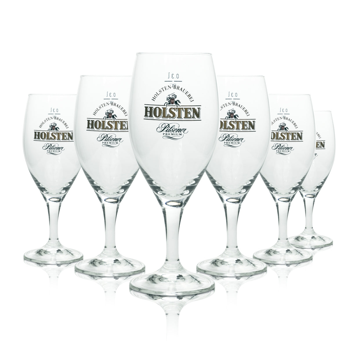 6 Holsten szklanka do piwa 0,3l goblet/tulipan "Pilsener Premium" RC BEZ srebrnej obręczy nowa