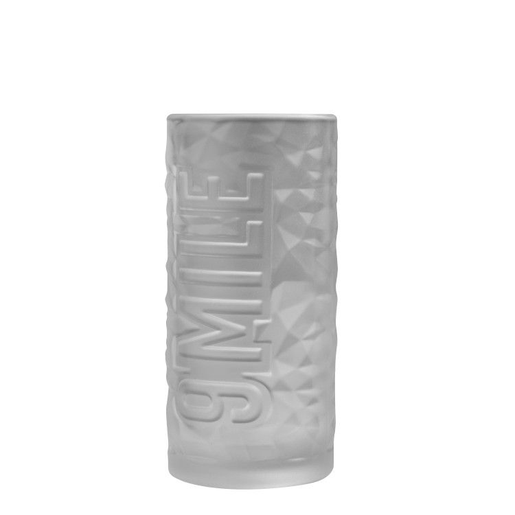 6x 9 Mile Vodka Glass 0.3l Longdrink High Frosted Relief Glasses Granite Contour – Widok 2