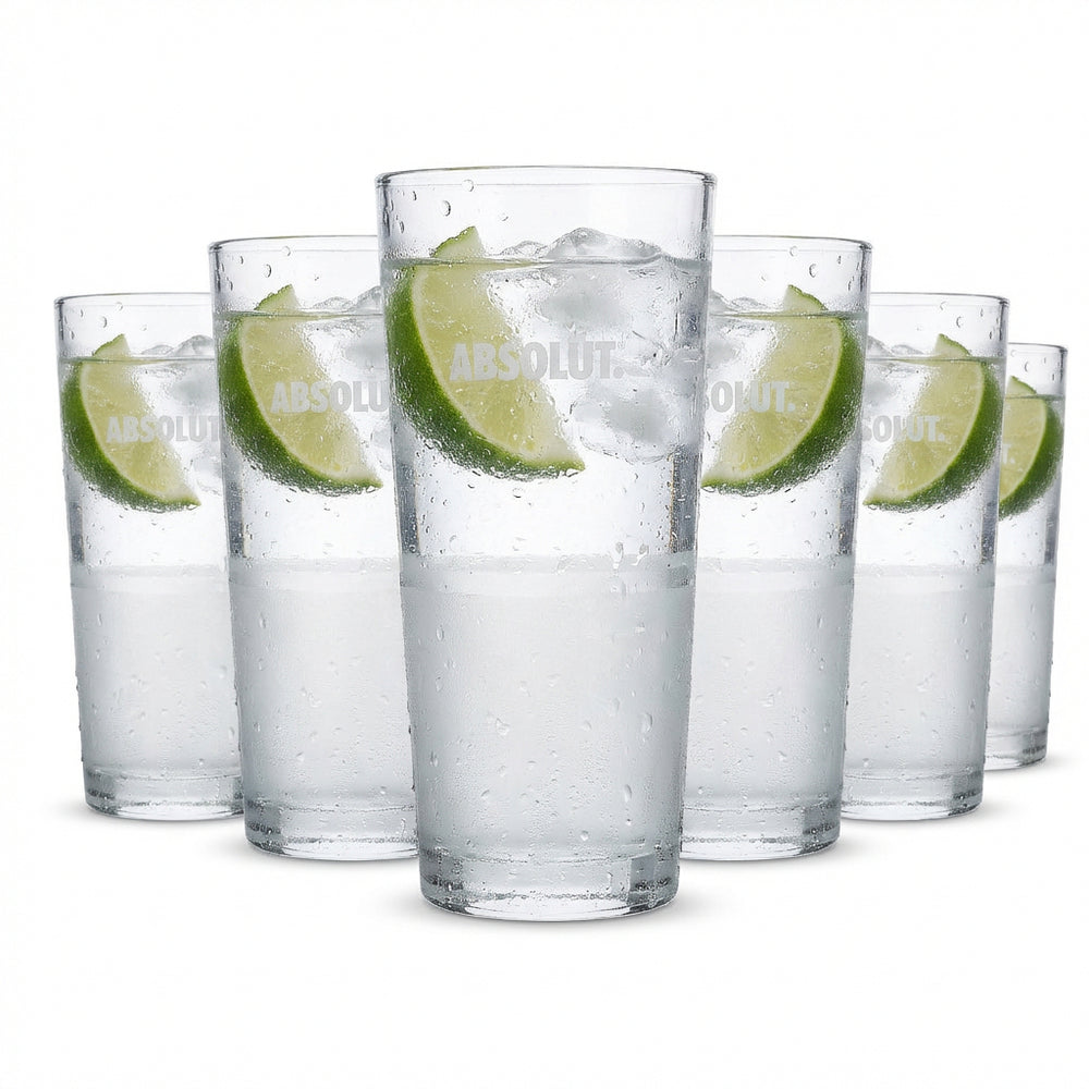6x Absolut Glass 0,33l Frosted Design Satynowane szklanki do longdrinków i koktajli
