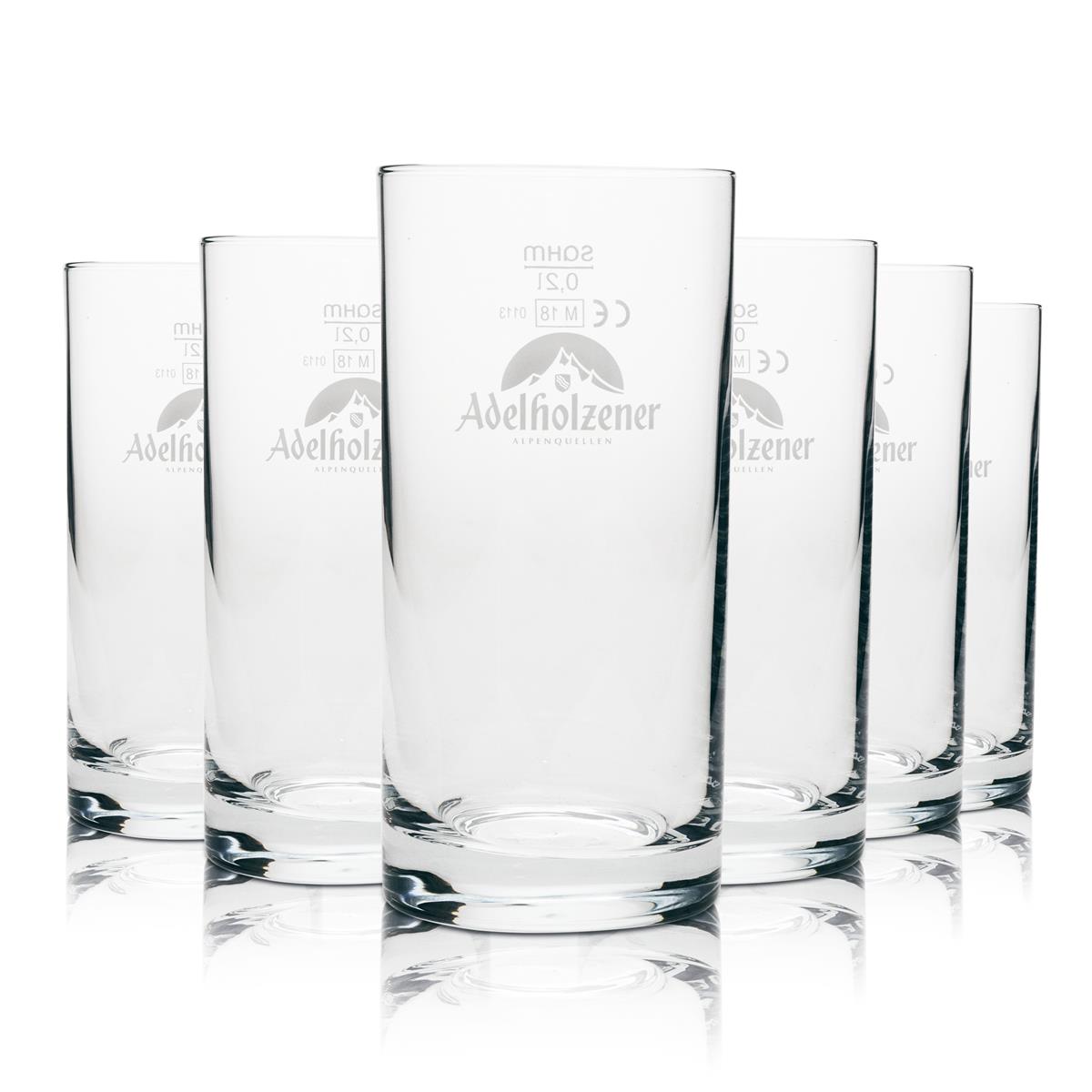 6x Adelholzener szklanka do wody 0.2l tumbler Sahm