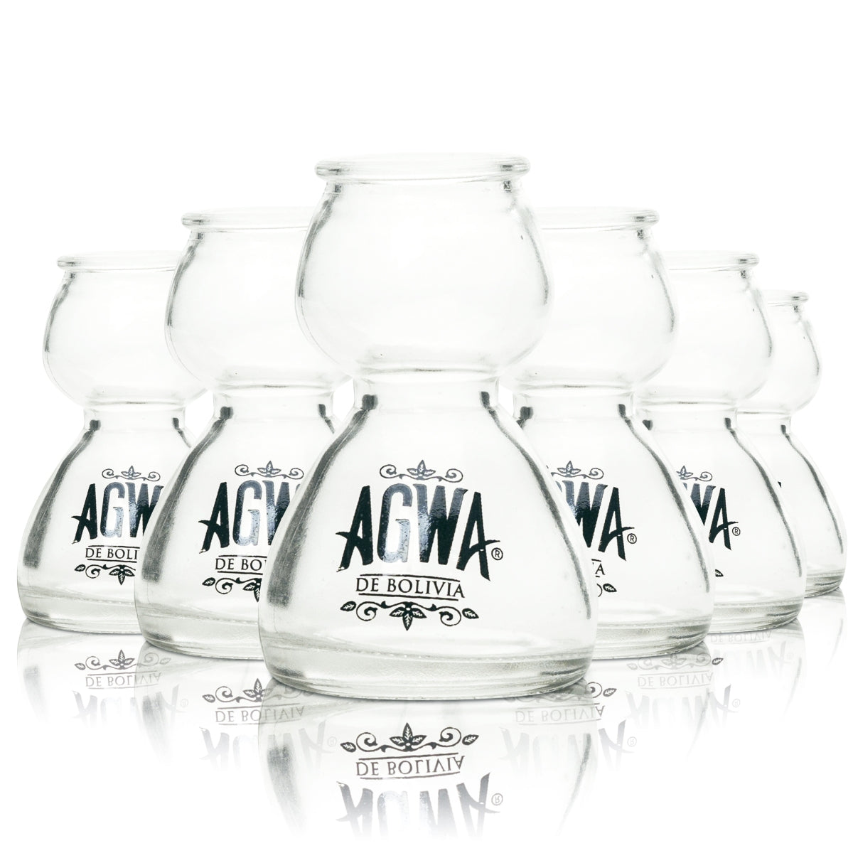 6x Agwa de Bolivia Glass A-Bomb 4cl Shot Babco Long Bomb Glasses Schnapps Short