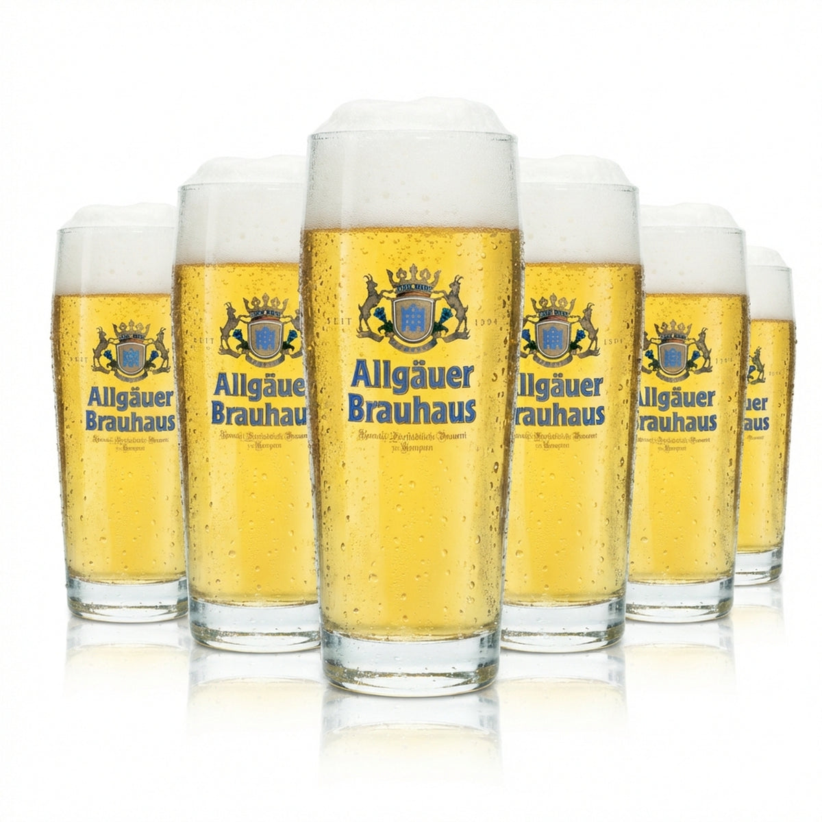 6x szklanka do piwa Allgäuer Brauhaus 0,25l kufel do piwa pszenicznego Willi szklanki barowe