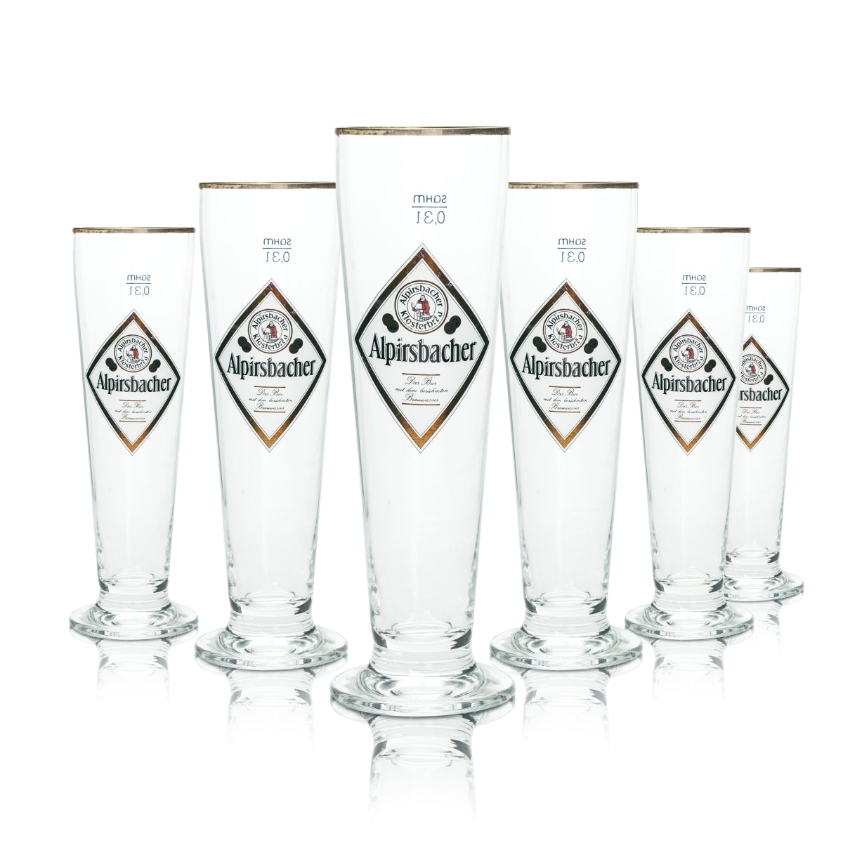 6x Alpirsbacher szklanka do piwa 0,3l kielich Siena Pils tulipan szklanki browar klasztorny