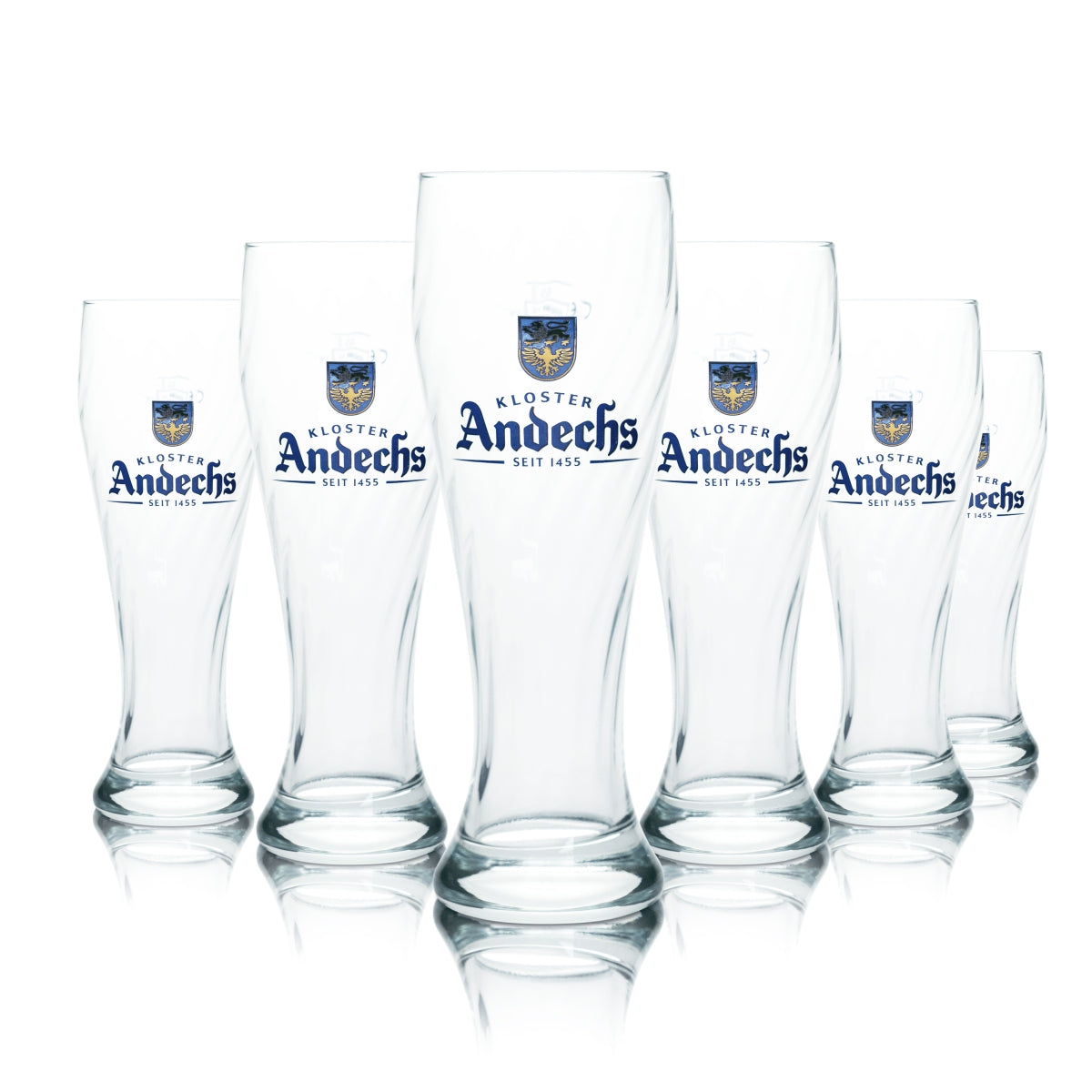6x szkło Andechs 0.5l piwo pszeniczne drożdżowe kryształowe szklanki pszeniczne browar klasztorny