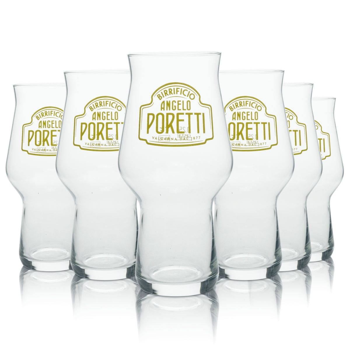 6x szklanka do piwa Angelo Poretti Birrificio Valganna Dal 1877 0,25l rastal
