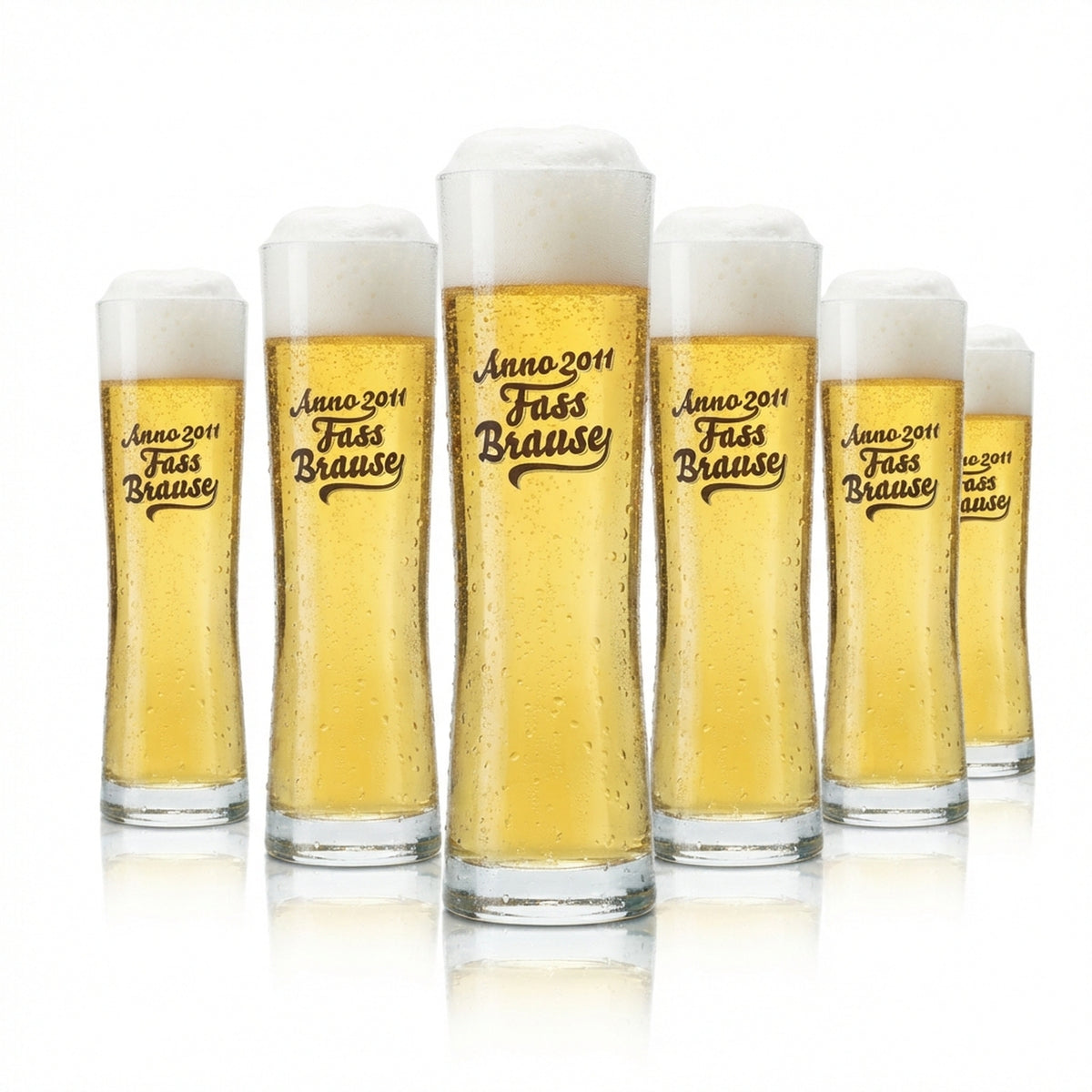 6x Anno 2011 szklanka do piwa 0,2l kufel szklanka kieliszek Fassbrause Limo Gastro