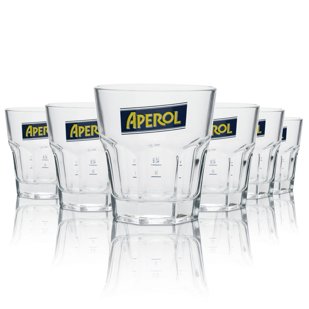 6x Aperol likier szklany kubek nowe logo