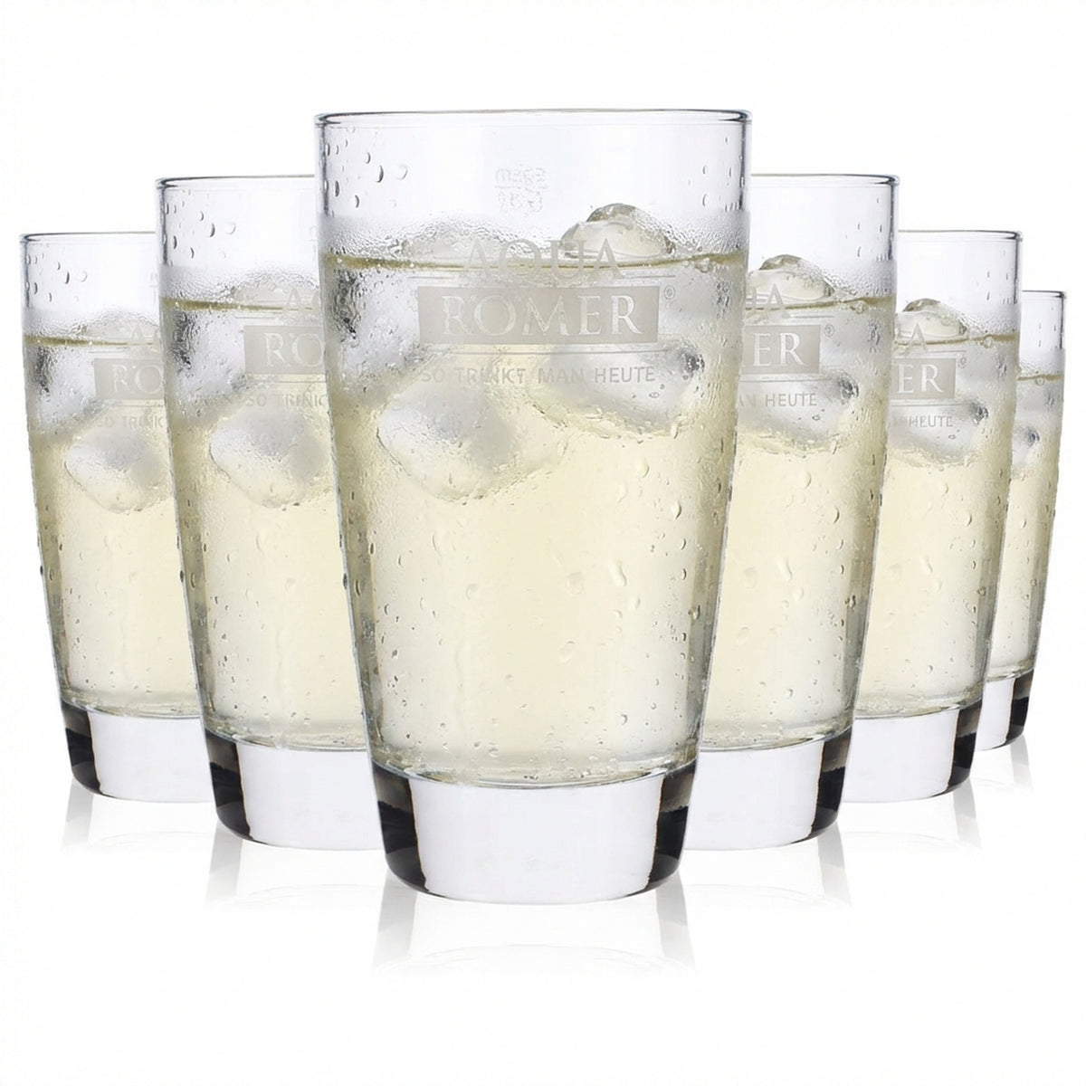 6x Aqua Römer Szklanka do wody 0,4 l Szklanki Szklanki do wody Kubki Sahm
