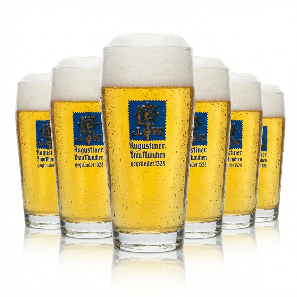 6x szklanka do piwa Augustiner 0,25l kufel Willi