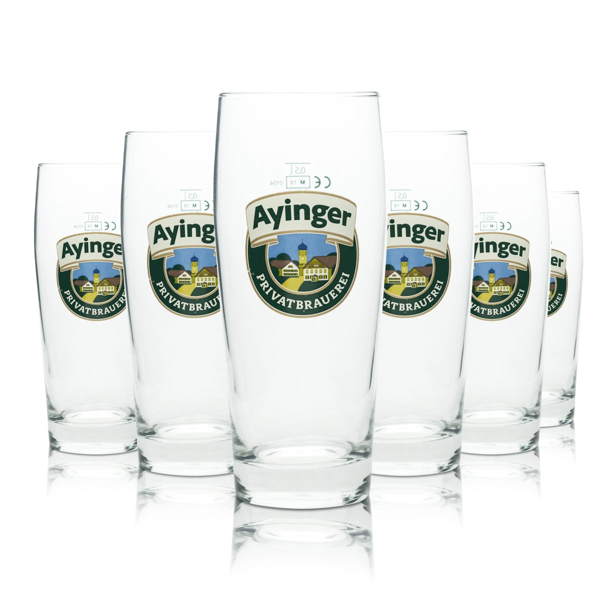 6x Ayinger szklanka do piwa 0,5l kufel prywatny browar Willi szklanki Pils Piwo Helles