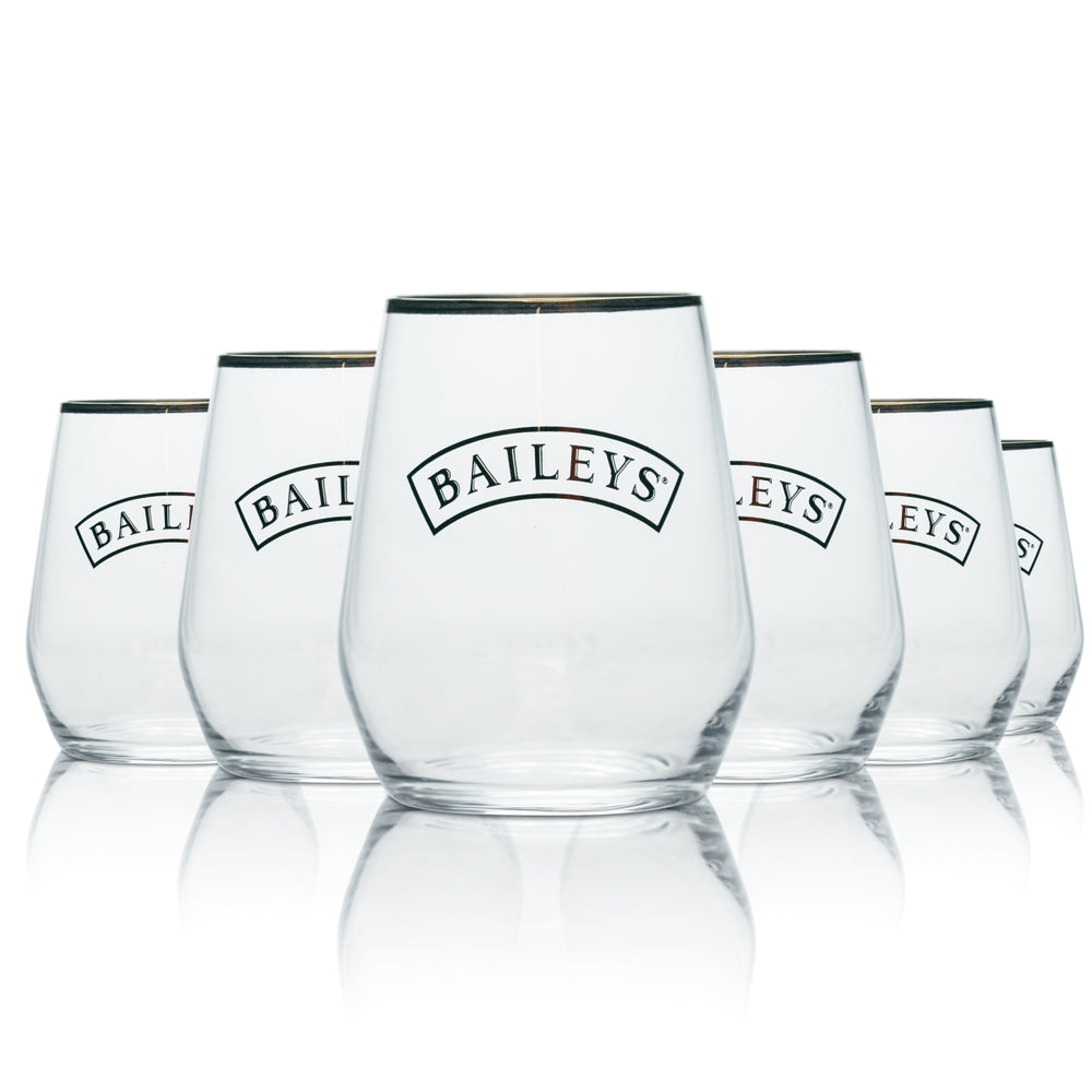 6x Baileys Szklanka 0,38l Kubek Szklanki Na Lód Złota Obręcz Irish Cream Coffee