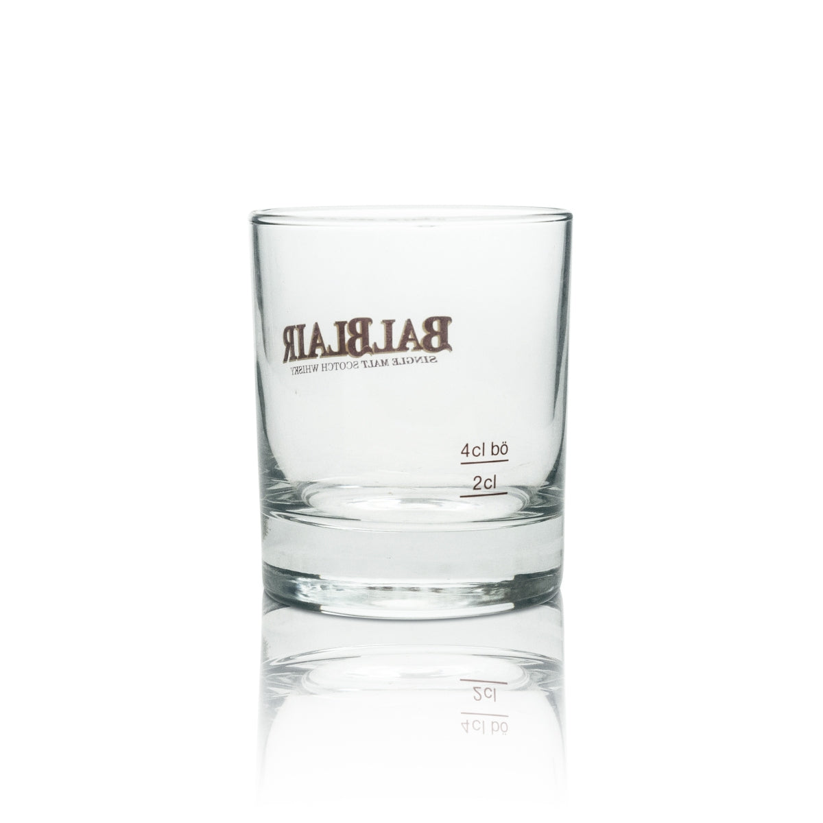 6x Balblair whiskey szklany kubek logo czerwony – Widok 2