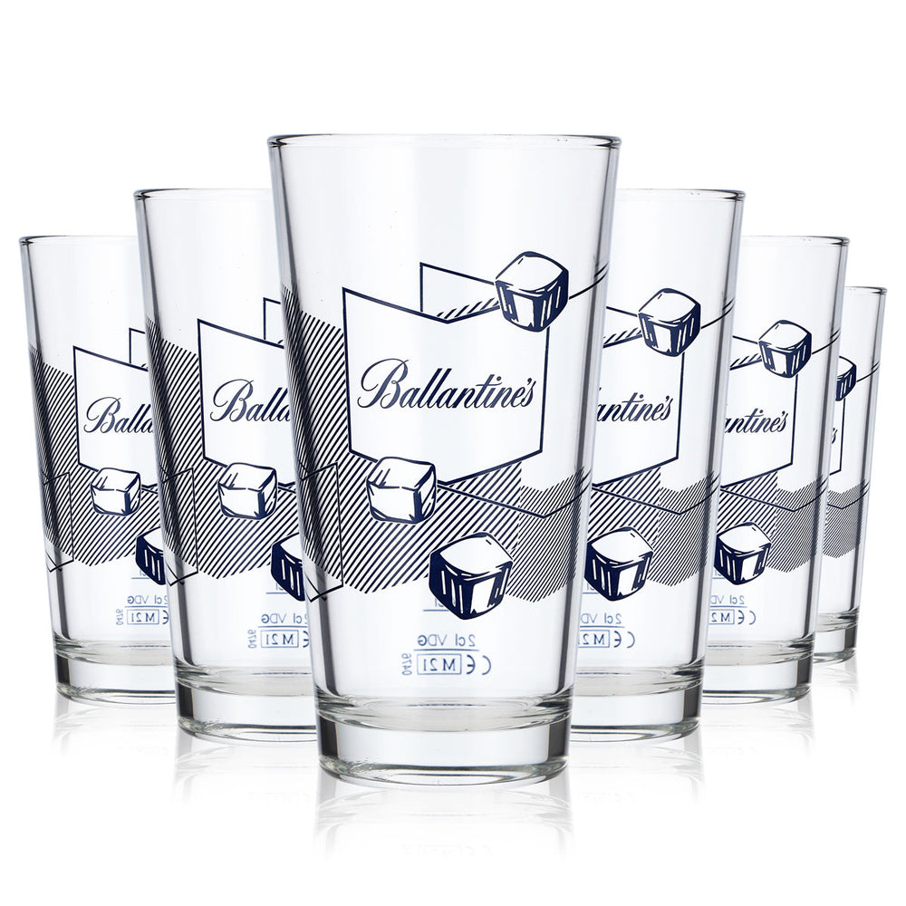 6x szklanki do whisky Ballantines Szklanki do drinków długich 0,35 l LDG Szklanki designerskie
