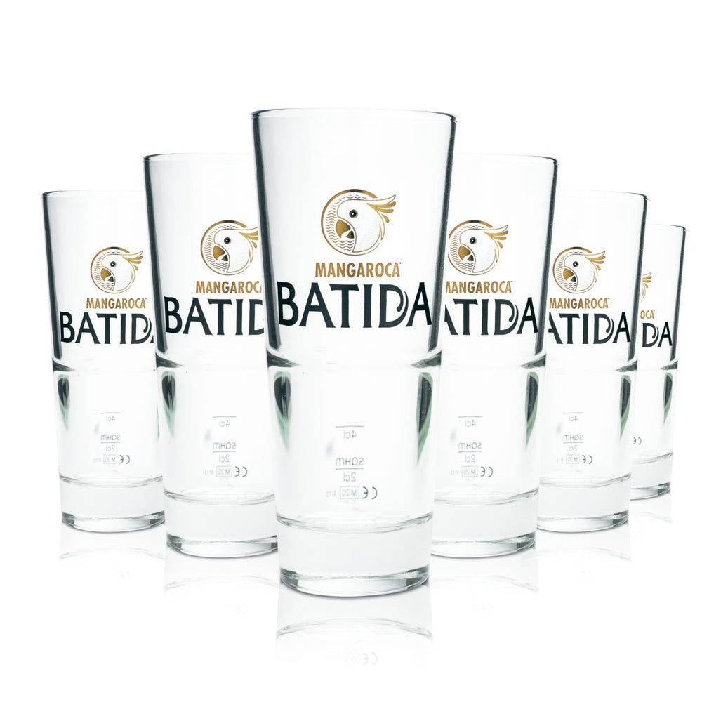 6x Batida de Coco Szklanka 0,29 l Szklanki do drinków długich Koktajlowe w kształcie litery V Możliwość układania w stosy Mangaroca