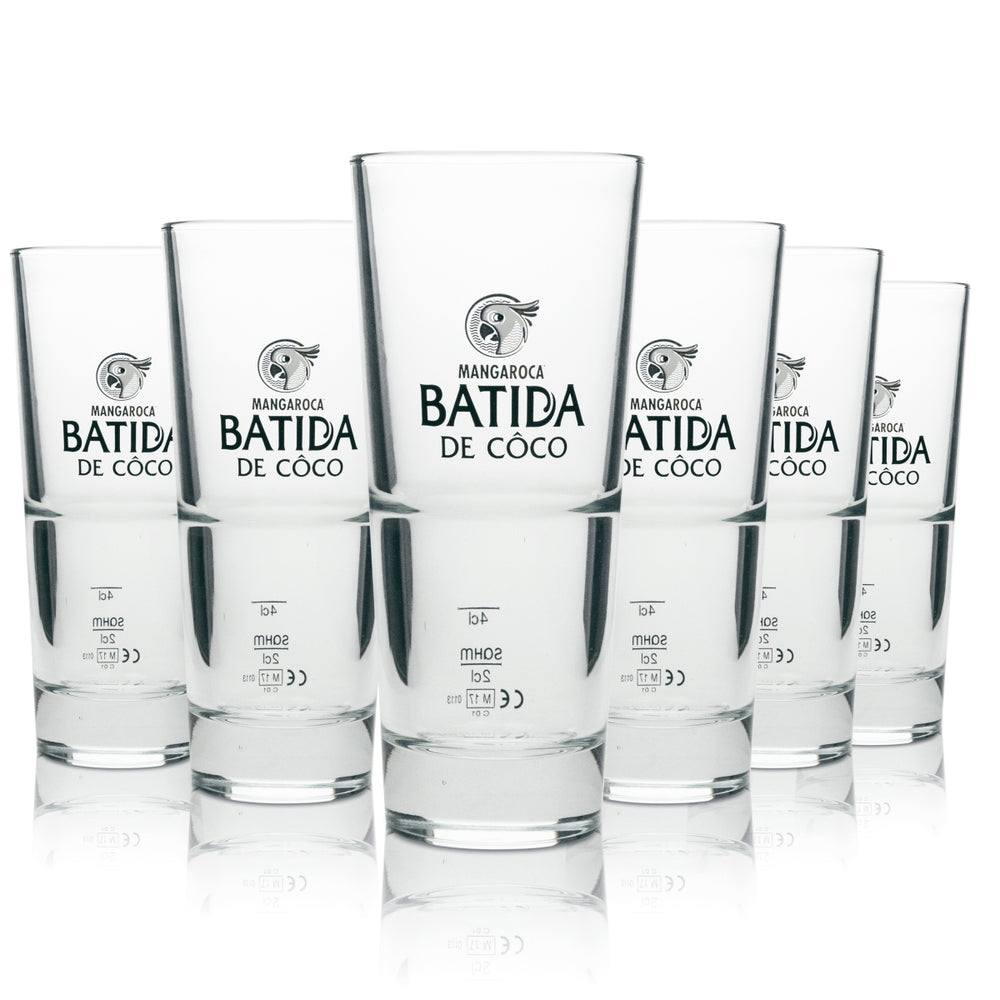 6x Batida de Coco szklanka 0,3l long drink szklanki koktajlowe sztaplowane kalibrowane Gastro