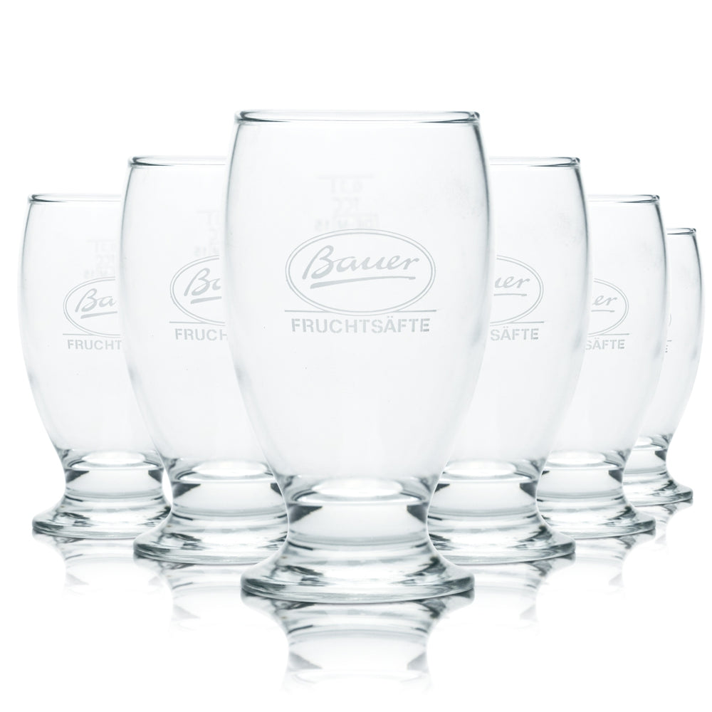 6x szklanka Bauer 0,2l szklanki do soków, napojów gazowanych, wody mineralnej gastro