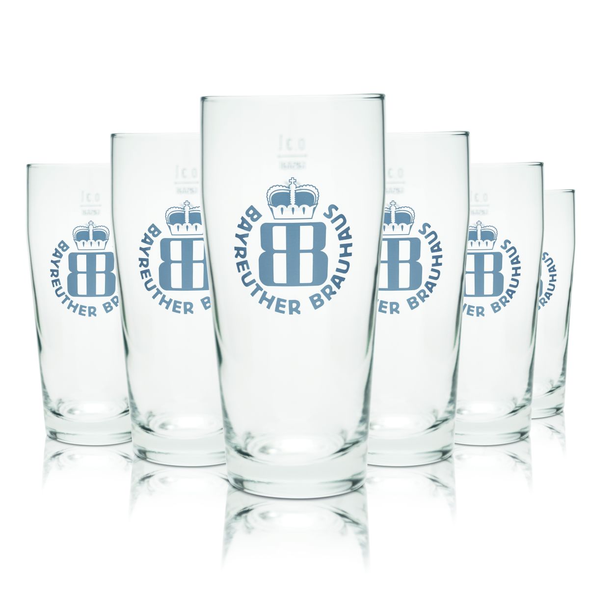 6x Bayreuth szklanka do piwa 0,3l Willi kufle szklanki Brauhaus Bayern Franken Helles