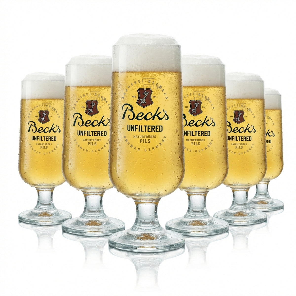 6x szklanka do piwa Becks 0,5 l Szklanki do piwa „Unfiltered” – nowa edycja