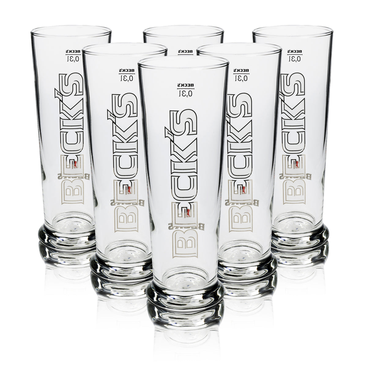 6x Becks Beer Glass Kieliszki do piwa Kieliszki 0,3 l Kieliszek Seattle Sahm – Widok 4