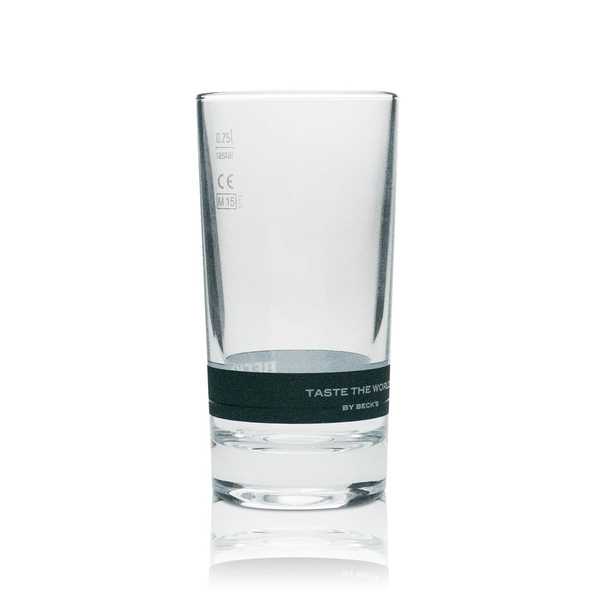 6x szklanka do piwa Becks longdrink 250ml szary pasek – Widok 3